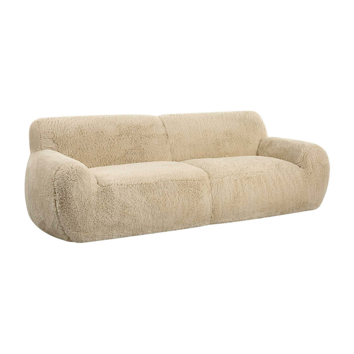 Cream Long-Haired Sheepskin Sofa | Oroa.com