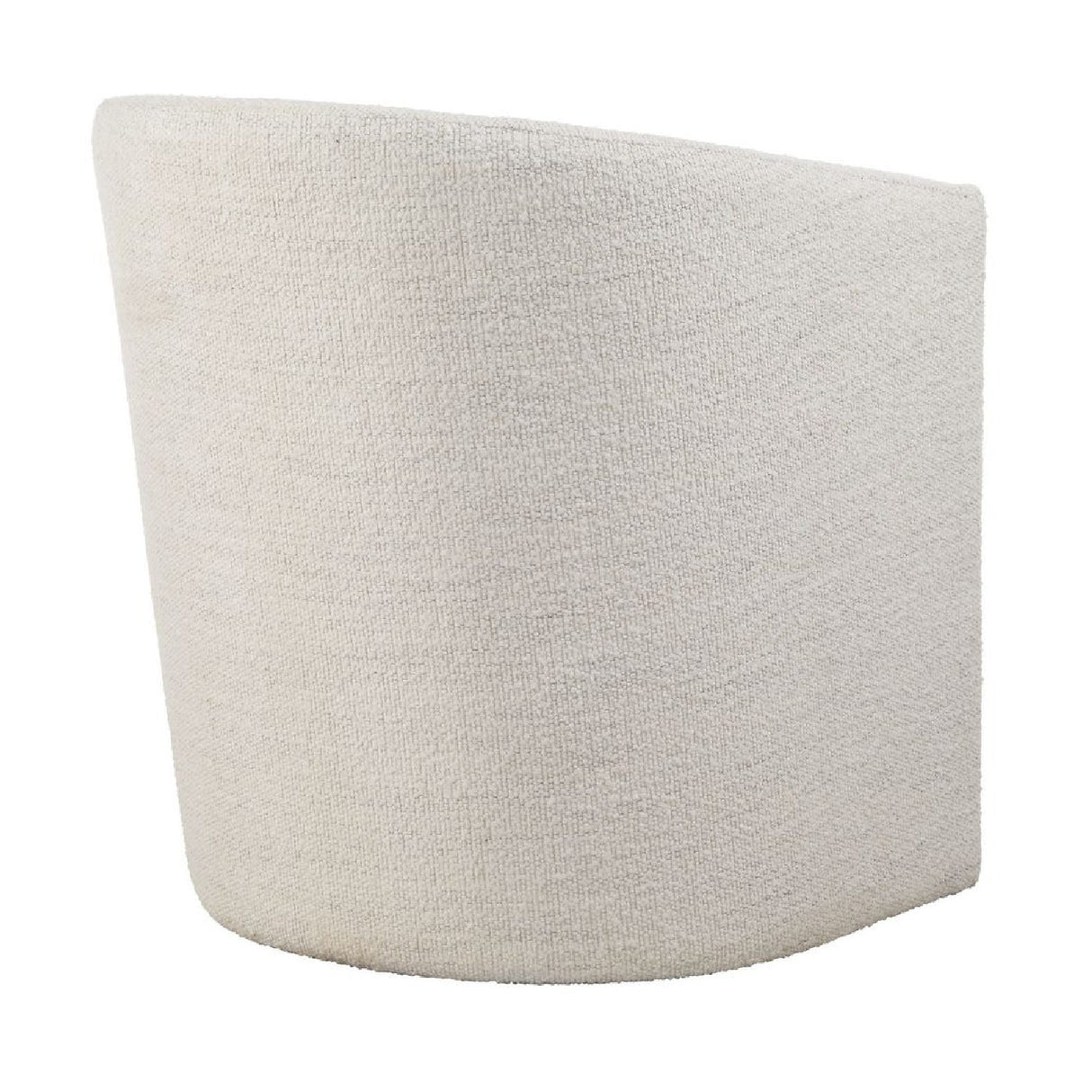 Modern European furniture - White Boucle Barrel Accent Chair - www.oroa.com | Oroa.com