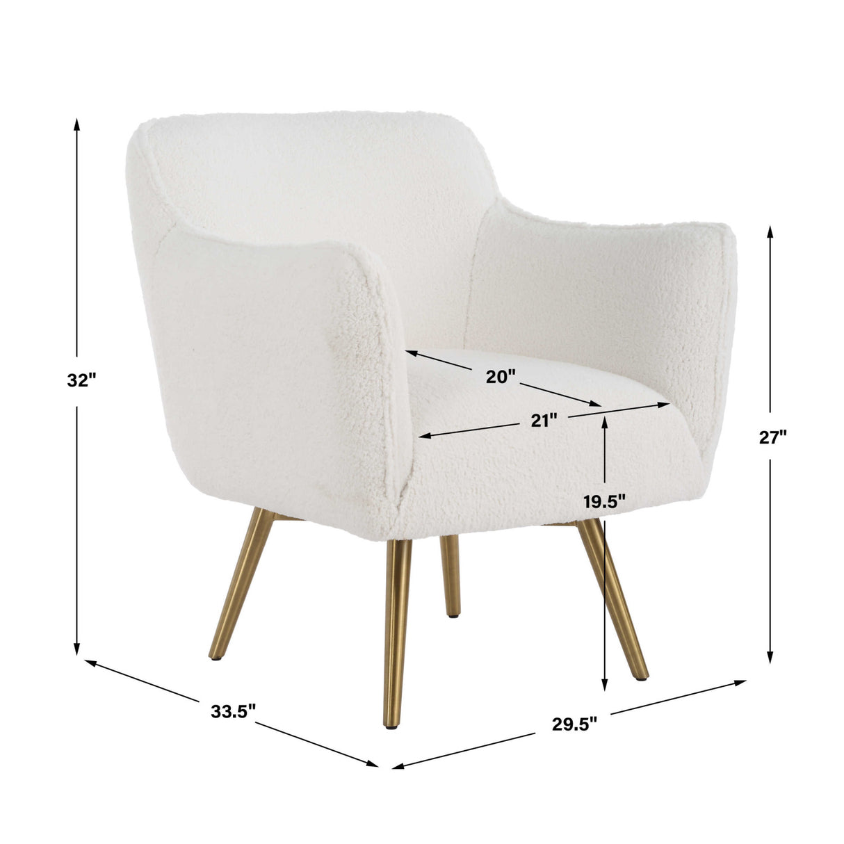 White Sheepskin Swivel Chair | Oroa.com