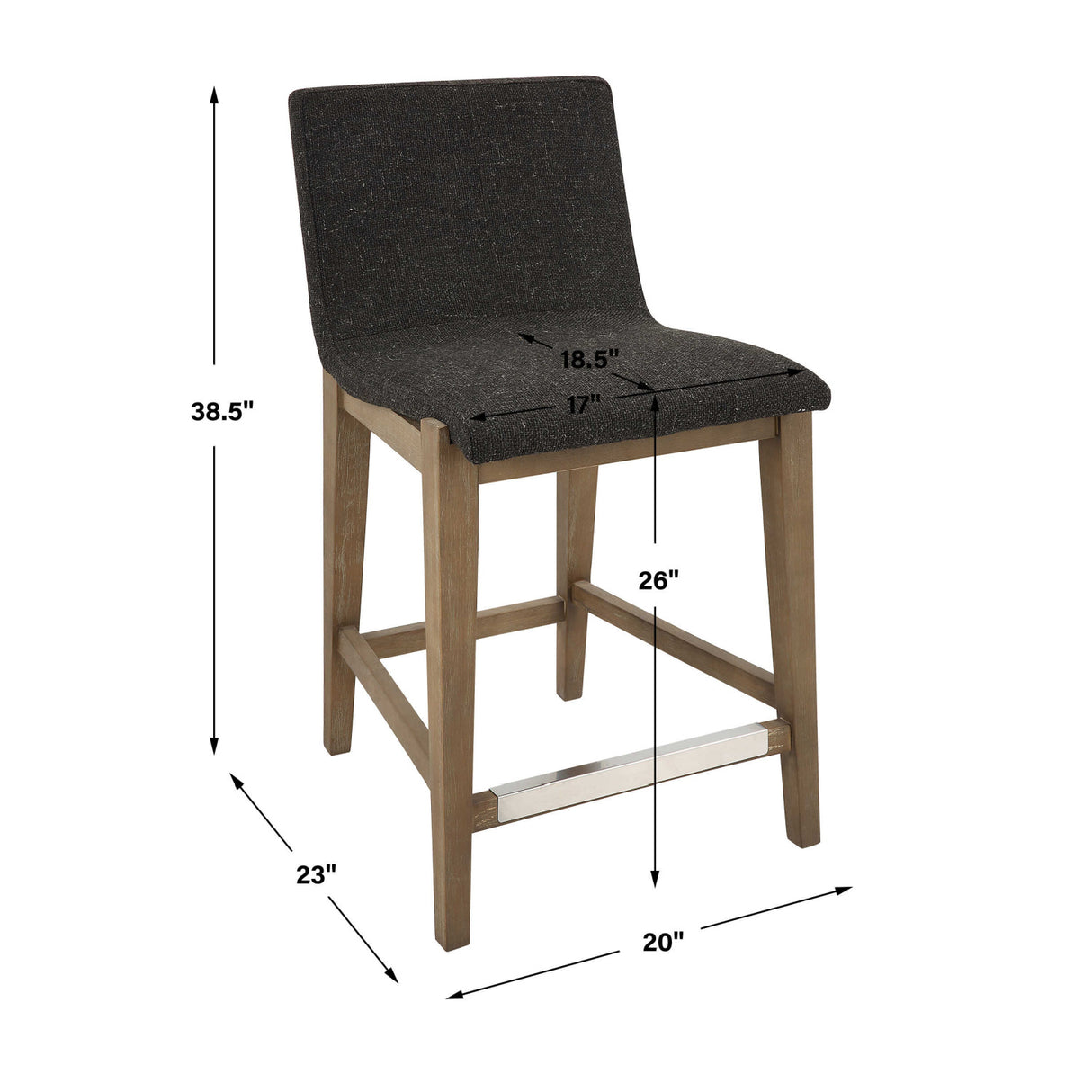 Modern European furniture - Brown Padded Counter Stool - www.oroa.com | Oroa.com