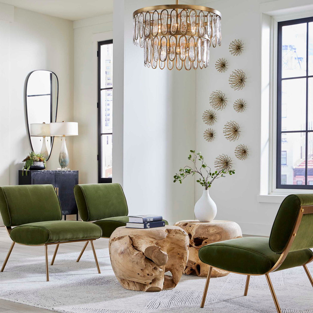 Green Velvet Accent Chair | Oroa.com