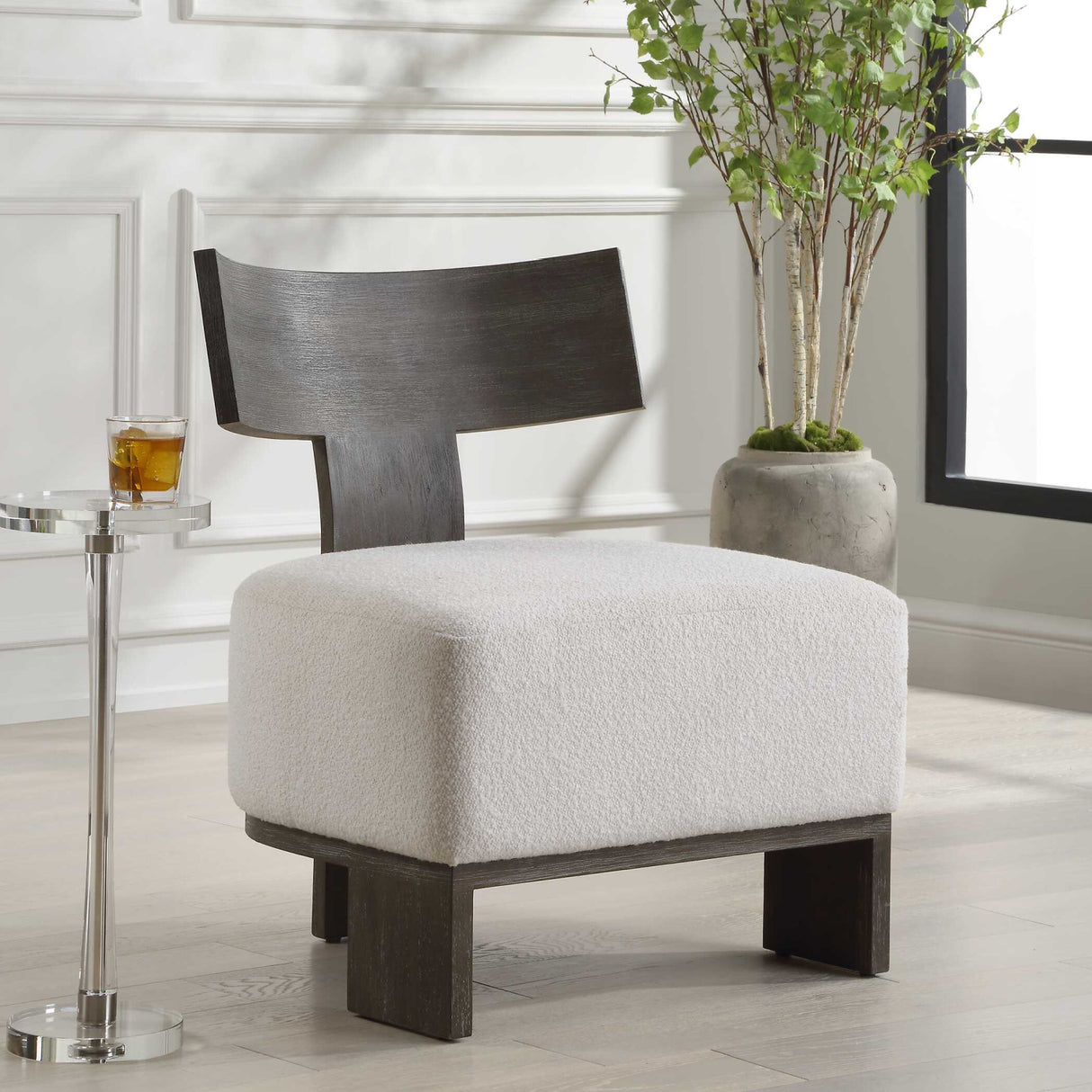 Solid Bent Wood Accent Chair | Oroa.com
