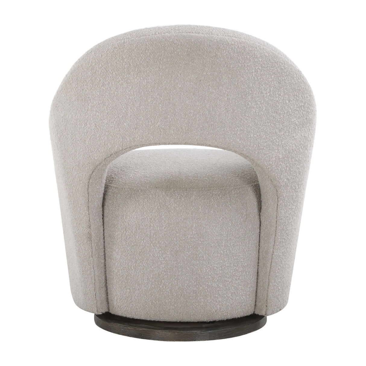 Beige Cutout-Back Swivel Chair | Oroa.com