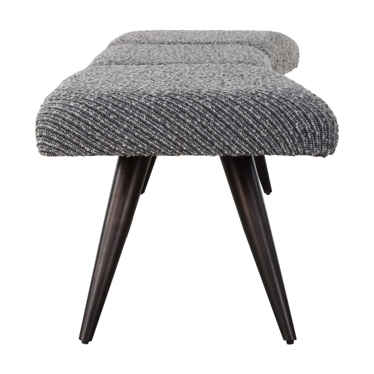 Modern European furniture - Gray Boucle Bench - www.oroa.com | Oroa.com