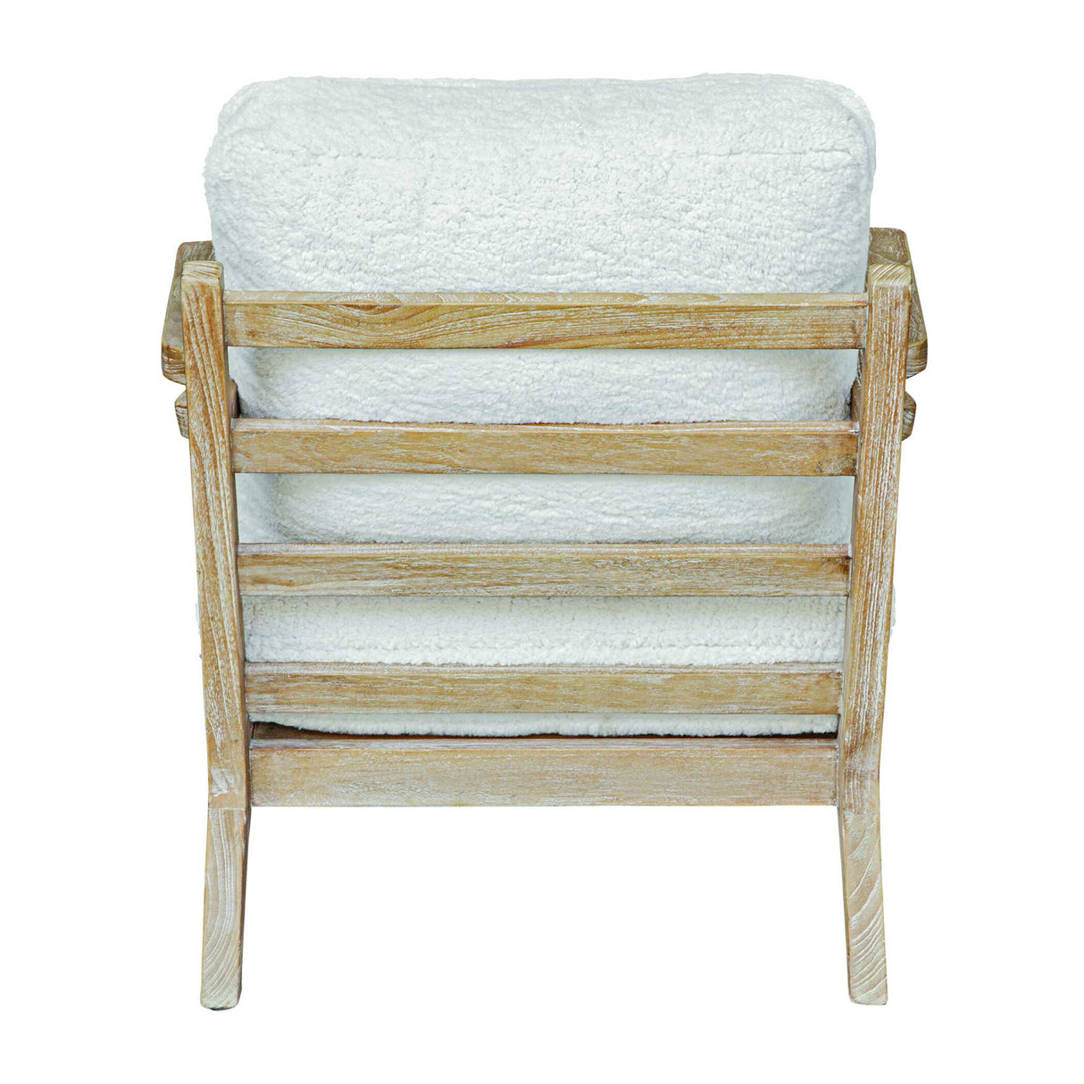 White Sheepskin Cushioned Lounge Chair | Oroa.com