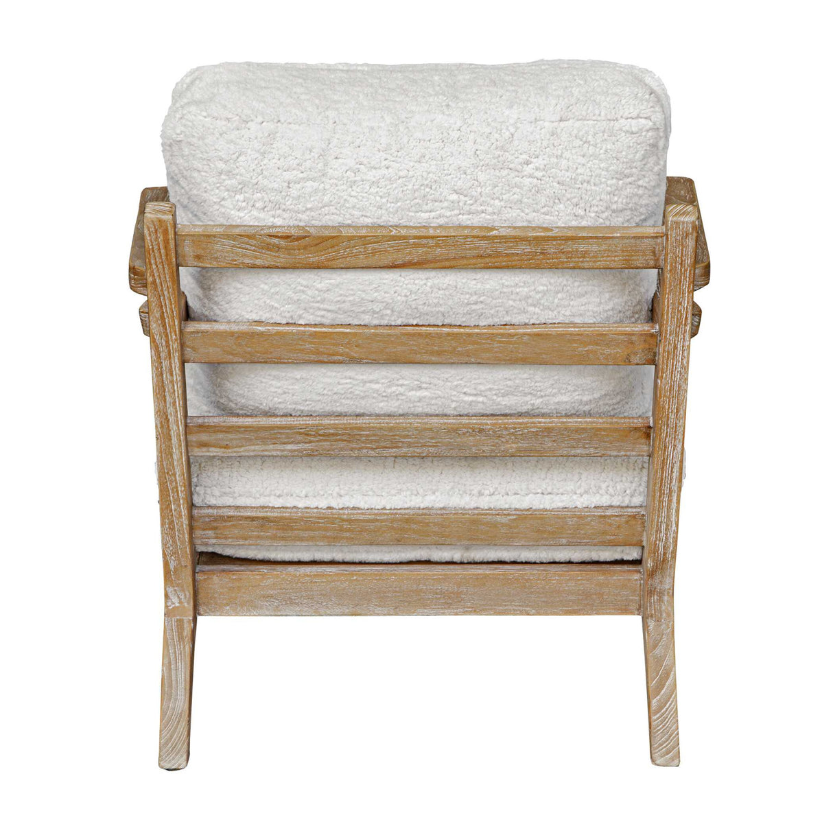 White Sheepskin Cushioned Lounge Chair | Oroa.com