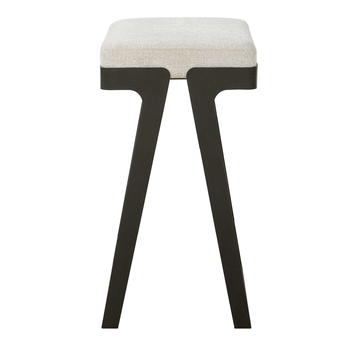 Modern European furniture - White Boucle Seat Counter Stool - www.oroa.com | Oroa.com