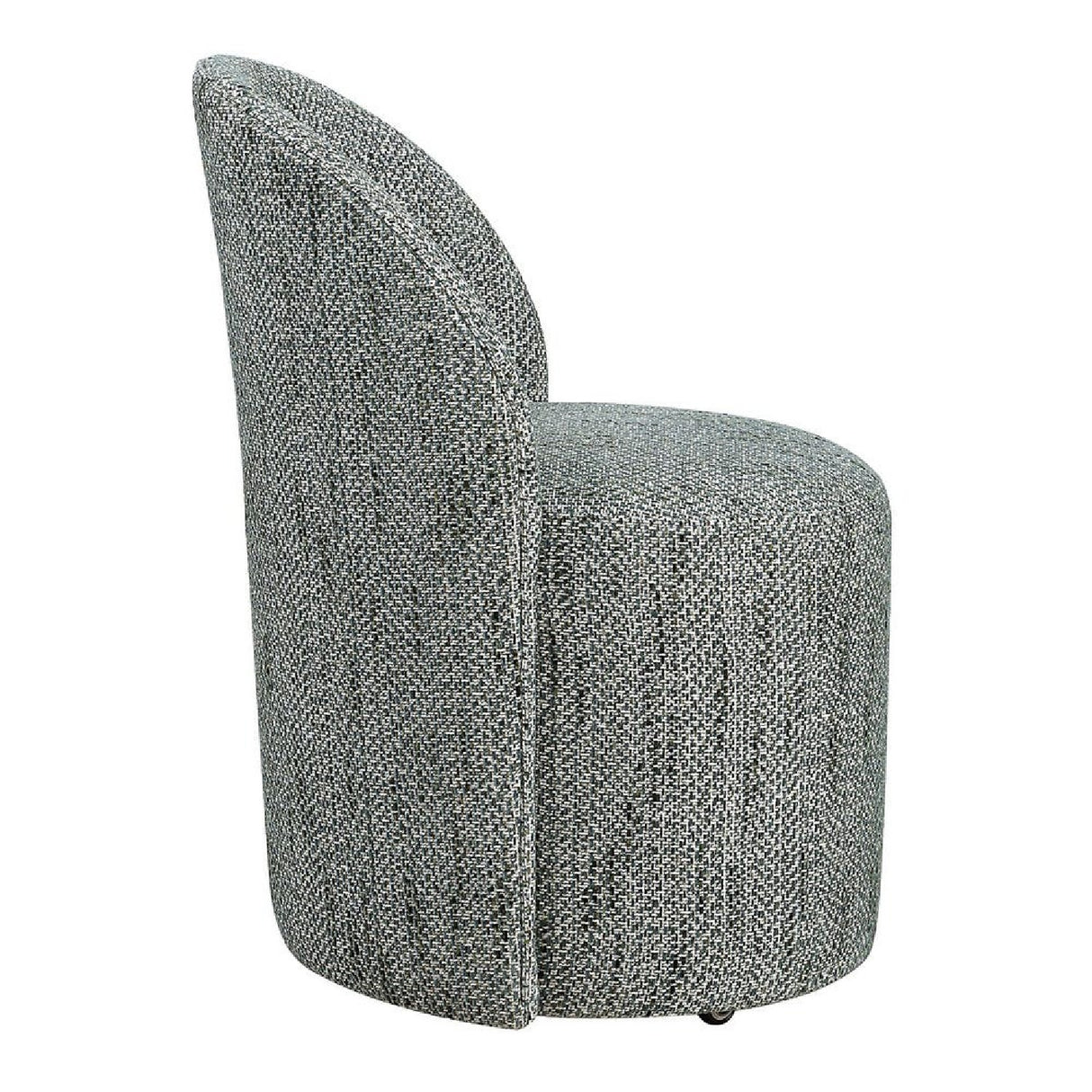 Chenille Caster Swivel Dining Chair | Oroa.com