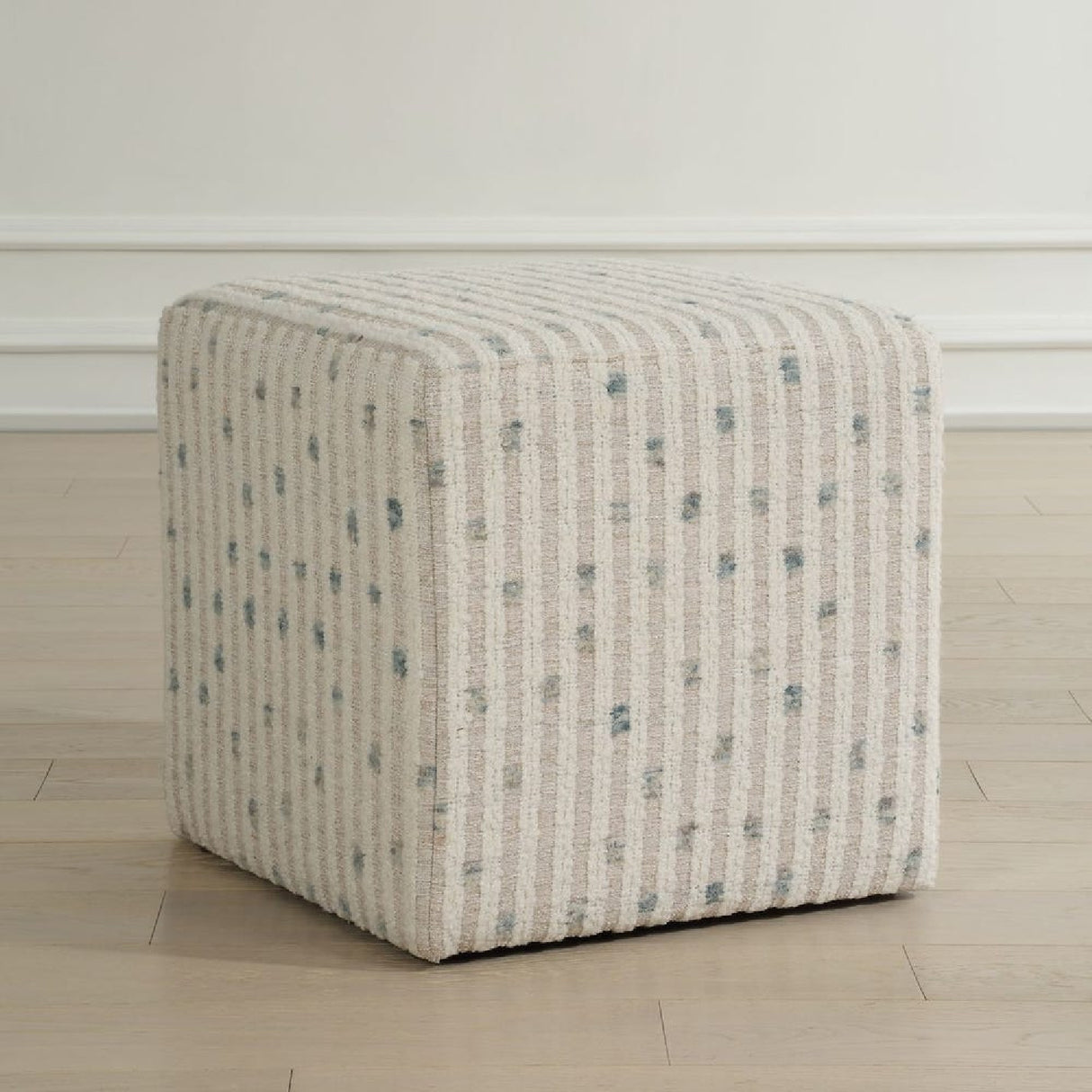 Chenille Cube Ottoman | Oroa.com