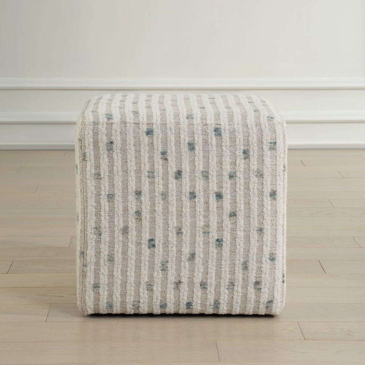 Chenille Cube Ottoman | Oroa.com