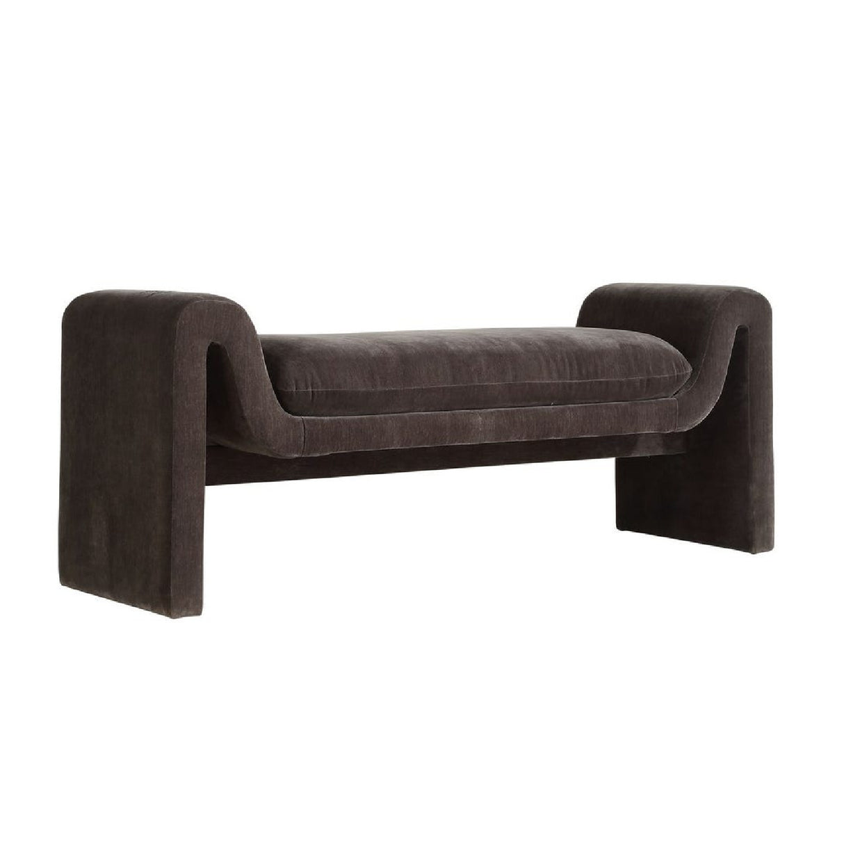 Modern European furniture - Black Velvet Bench - www.oroa.com | Oroa.com