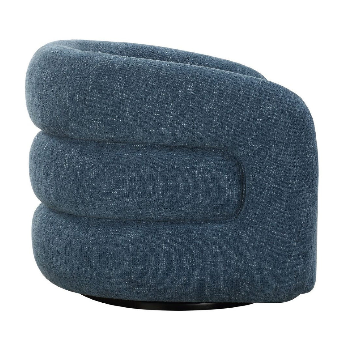Modern European furniture - Blue Chenille Swivel Chair - www.oroa.com | Oroa.com