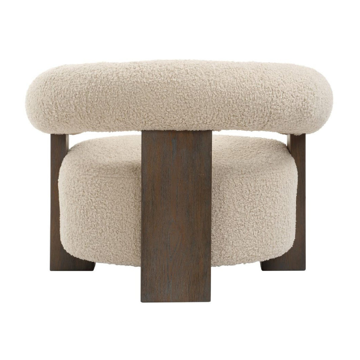 Modern European furniture - White Shearling T-Back Accent Chair - www.oroa.com | Oroa.com