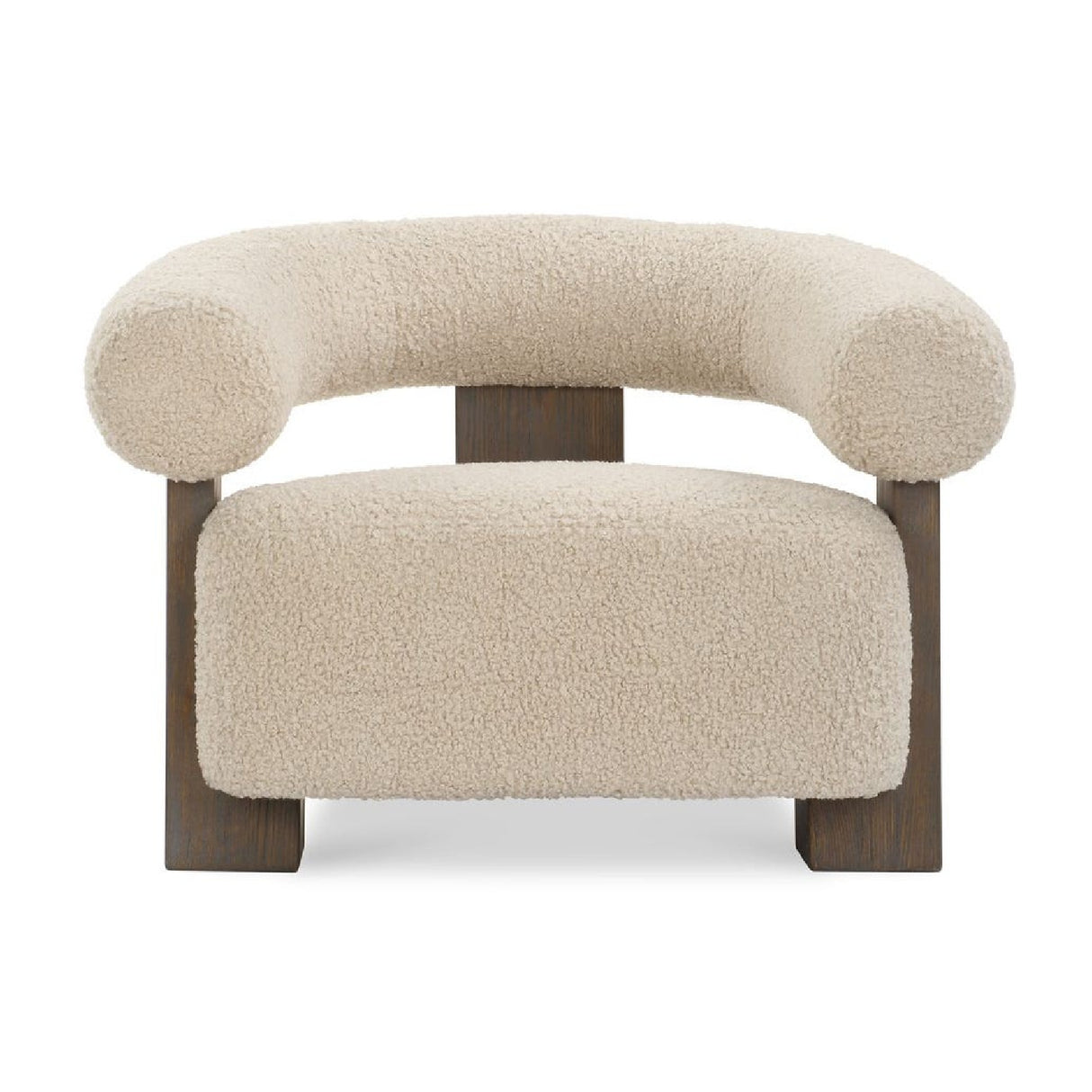 Modern European furniture - White Shearling T-Back Accent Chair - www.oroa.com | Oroa.com