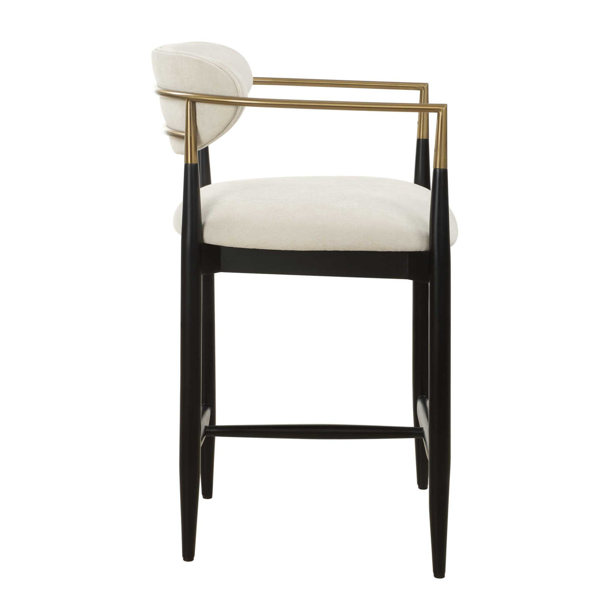 Modern European furniture - White Velvet Counter Stool - www.oroa.com | Oroa.com