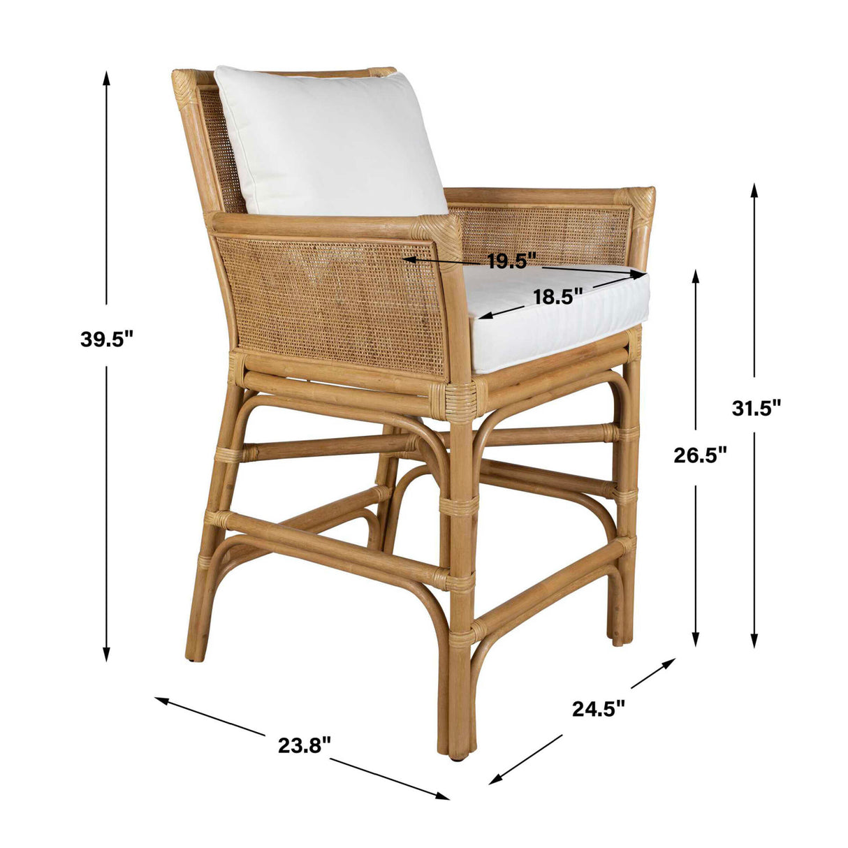 Modern European furniture - Woven Rattan Counter Stool - www.oroa.com | Oroa.com