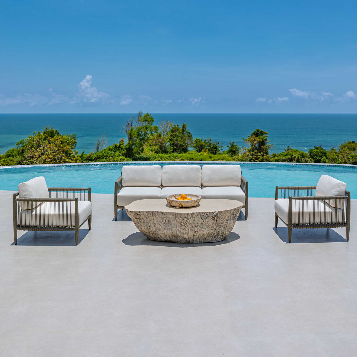 Modern European furniture - Gray Mahogany Outdoor Lounge Chair - www.oroa.com | Oroa.com