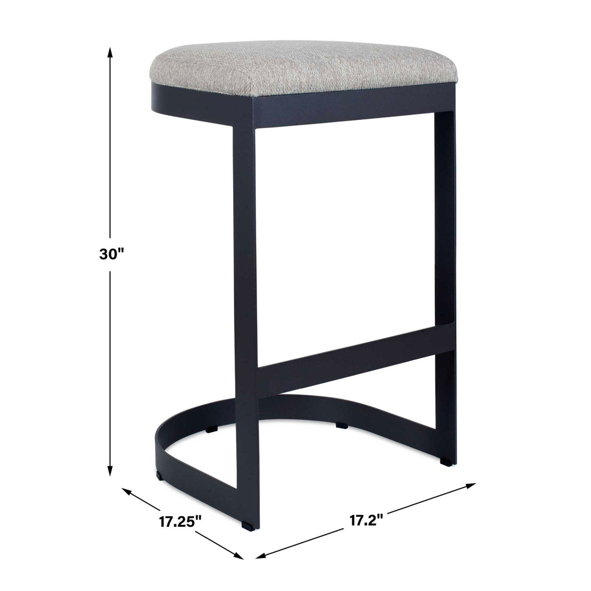 Modern European furniture - Black Cantilevered Outdoor Bar Stool - www.oroa.com | Oroa.com