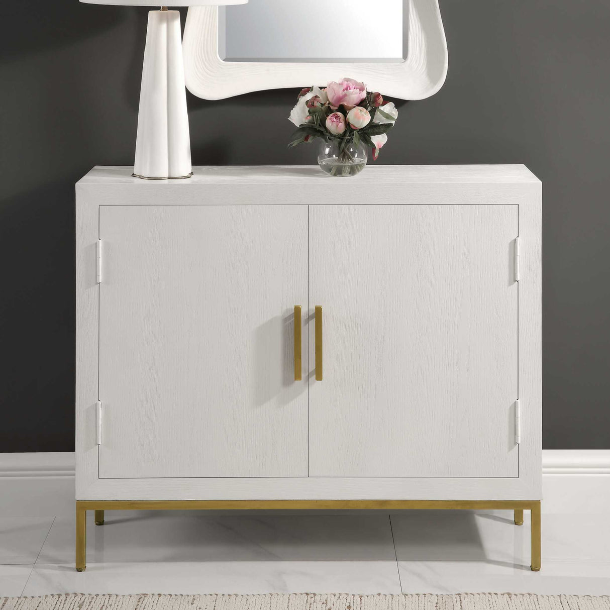 2-Door Oak Veneer Cabinet | Oroa.com