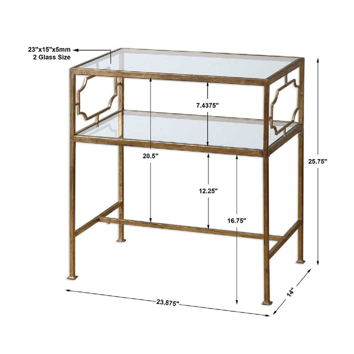Modern European furniture - Gold Framed Side Table - www.oroa.com | Oroa.com