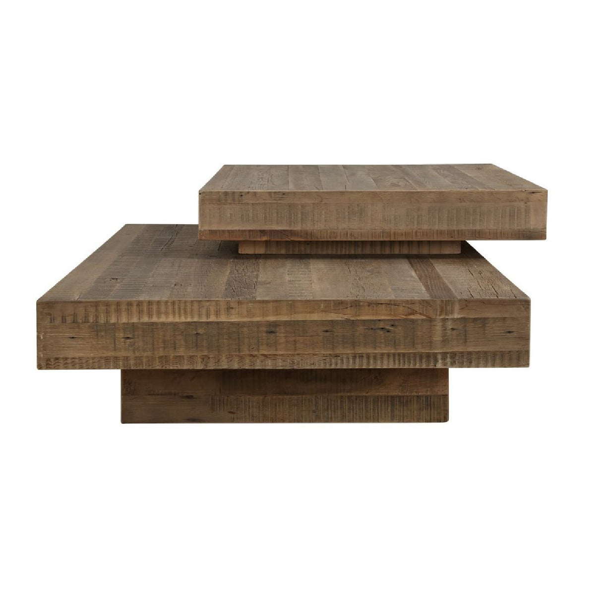 2-Layer Natural Oak Coffee Table | Oroa.com