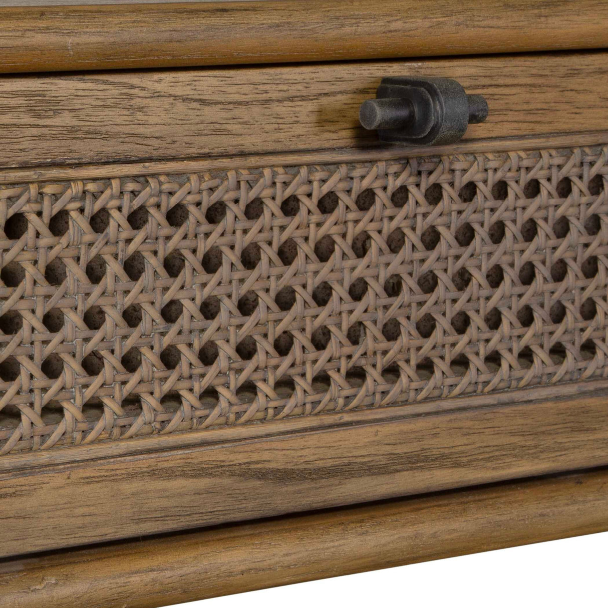 Modern European furniture - 2 -Drawer Cane Console Table - www.oroa.com | Oroa.com