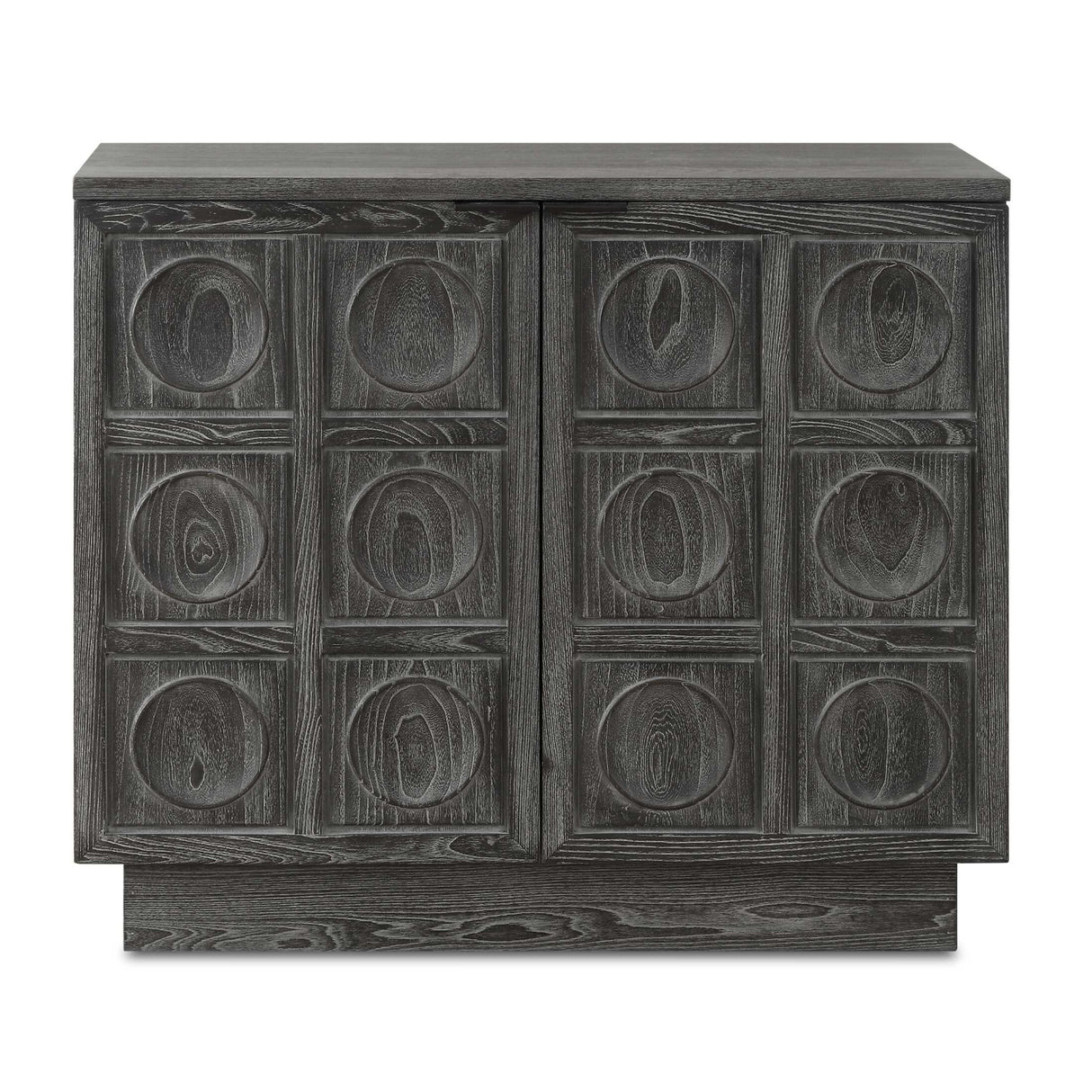 Modern European furniture - Circle Carved Elm 2-Door Cabinet - www.oroa.com | Oroa.com