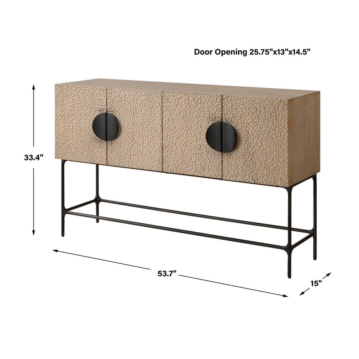 Modern European furniture - Elm Veneer 4-Door Cabinet - www.oroa.com | Oroa.com