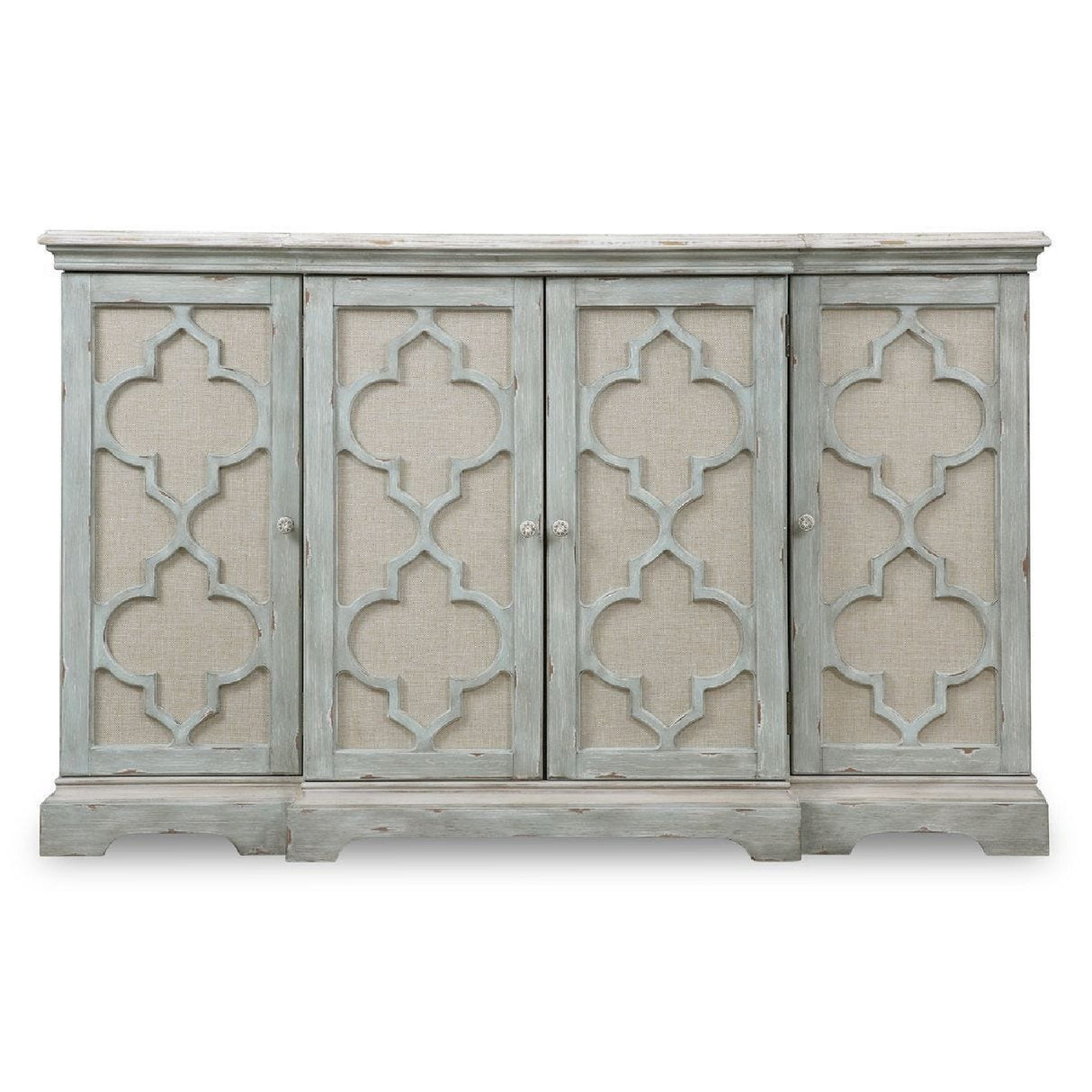 Modern European furniture - Gray Open-Carved 4-Door Cabinet - www.oroa.com | Oroa.com