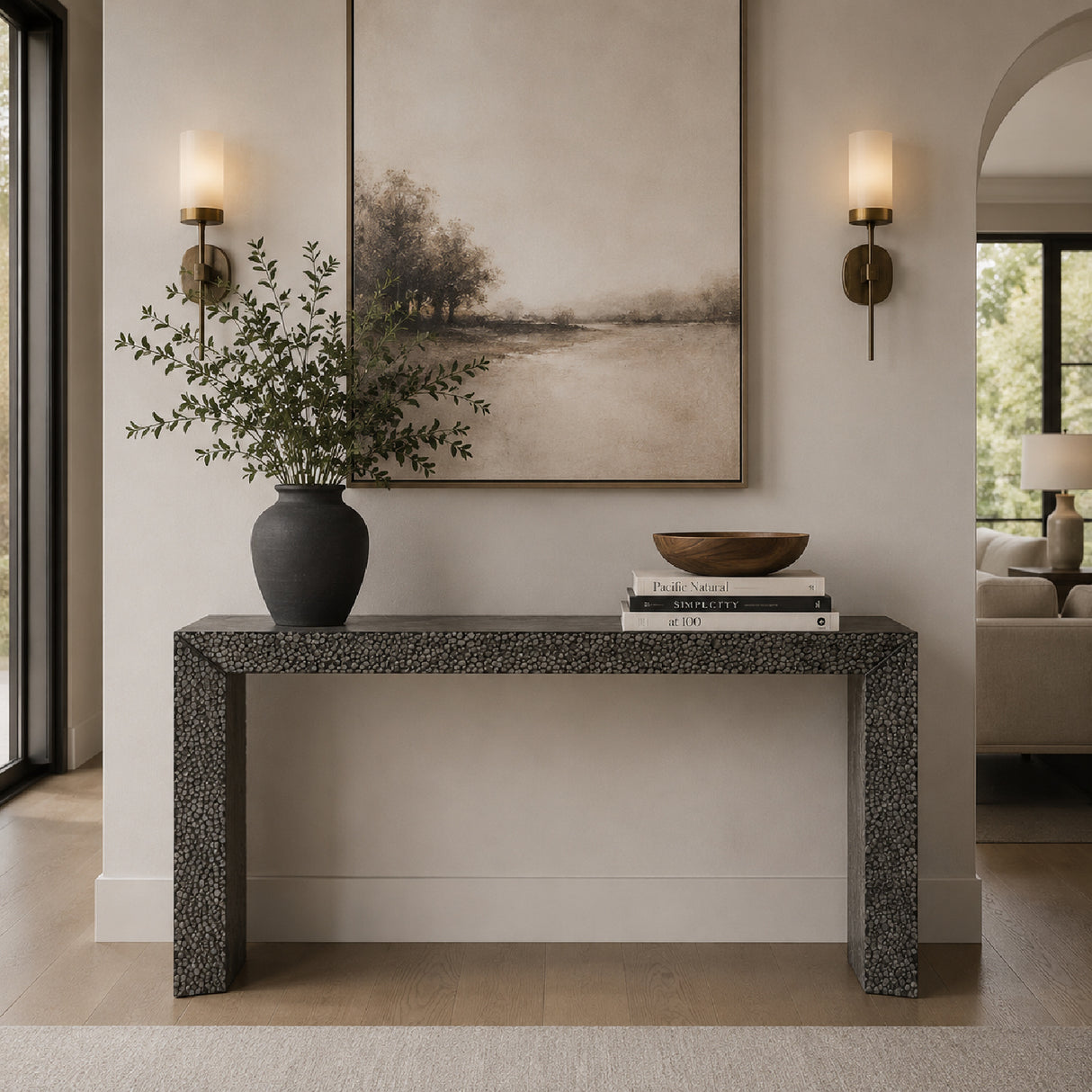 Chiseled Black Elm Console Table | Oroa.com