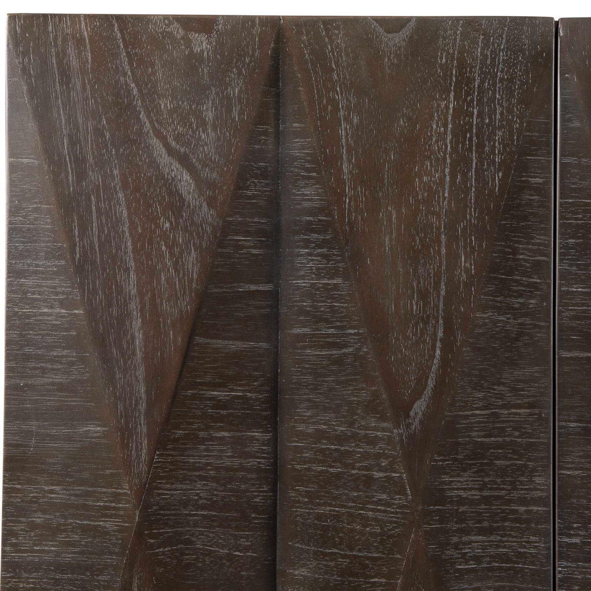 Black Mindi Faceted 2-Door Cabinet | Oroa.com
