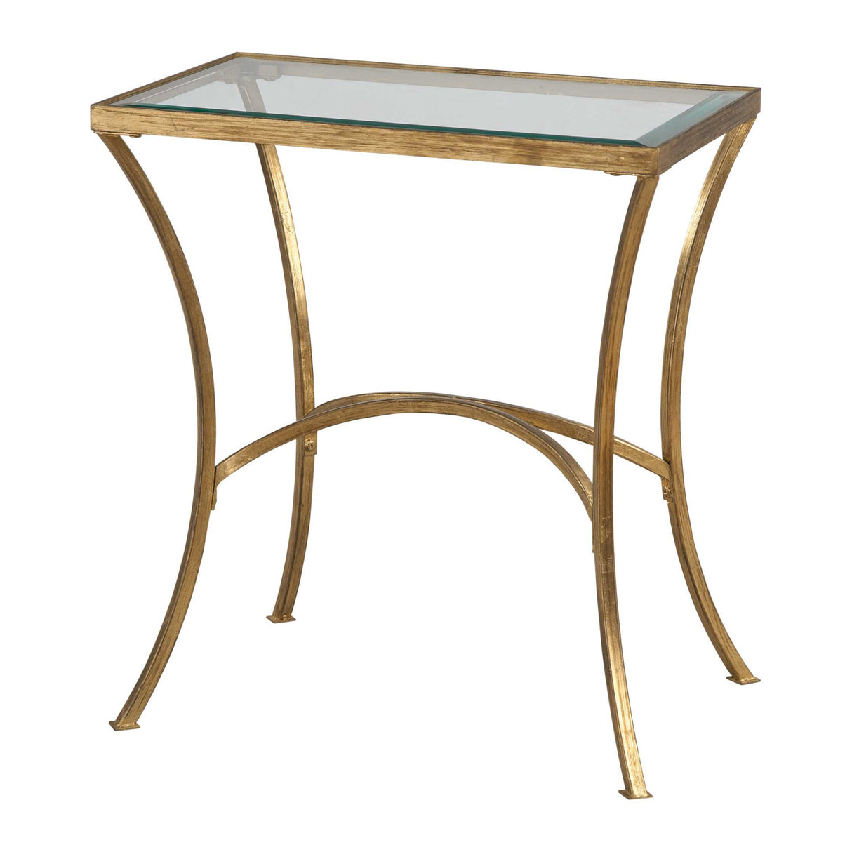 Modern European furniture - Gold Framed Glass End Table - www.oroa.com | Oroa.com
