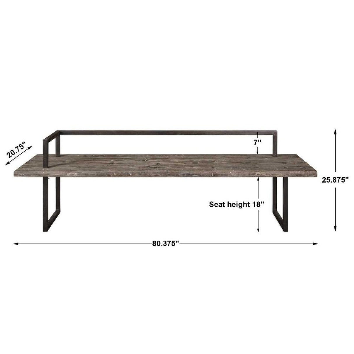 Solid Fir Wood Bench | Oroa.com