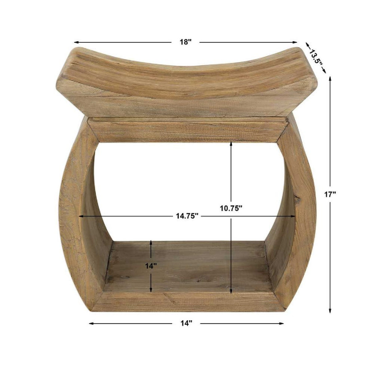 Elm Wood Accent Bench | Oroa.com