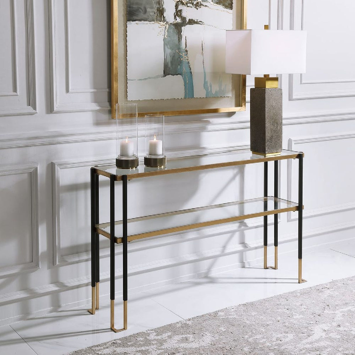 Modern European furniture - Gold Leaf Console Table - www.oroa.com | Oroa.com