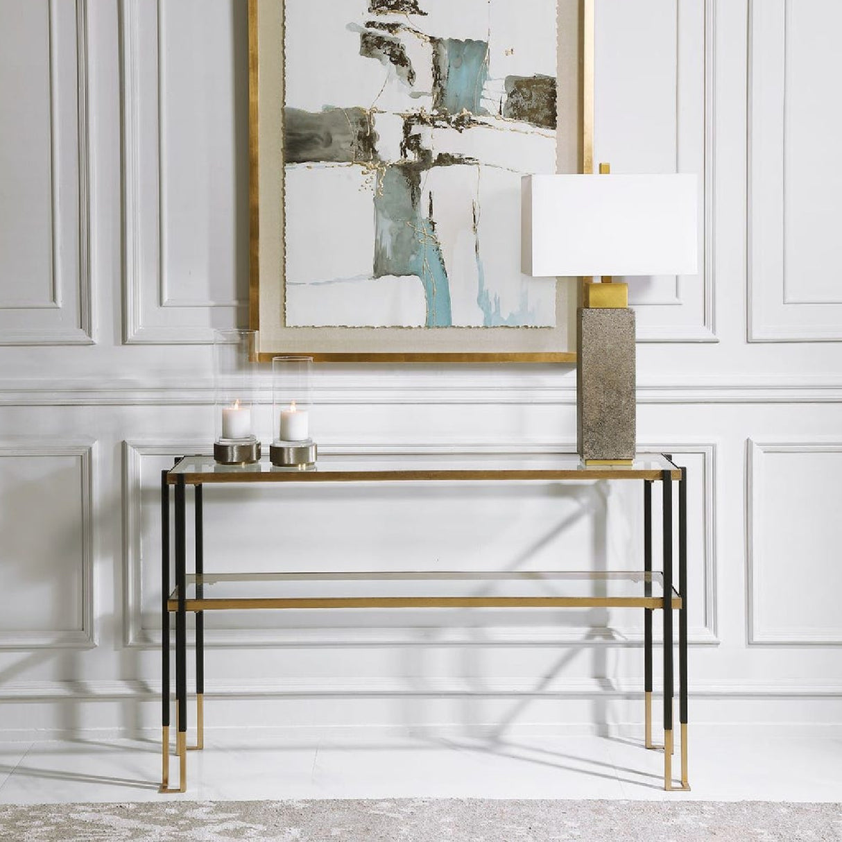 Modern European furniture - Gold Leaf Console Table - www.oroa.com | Oroa.com