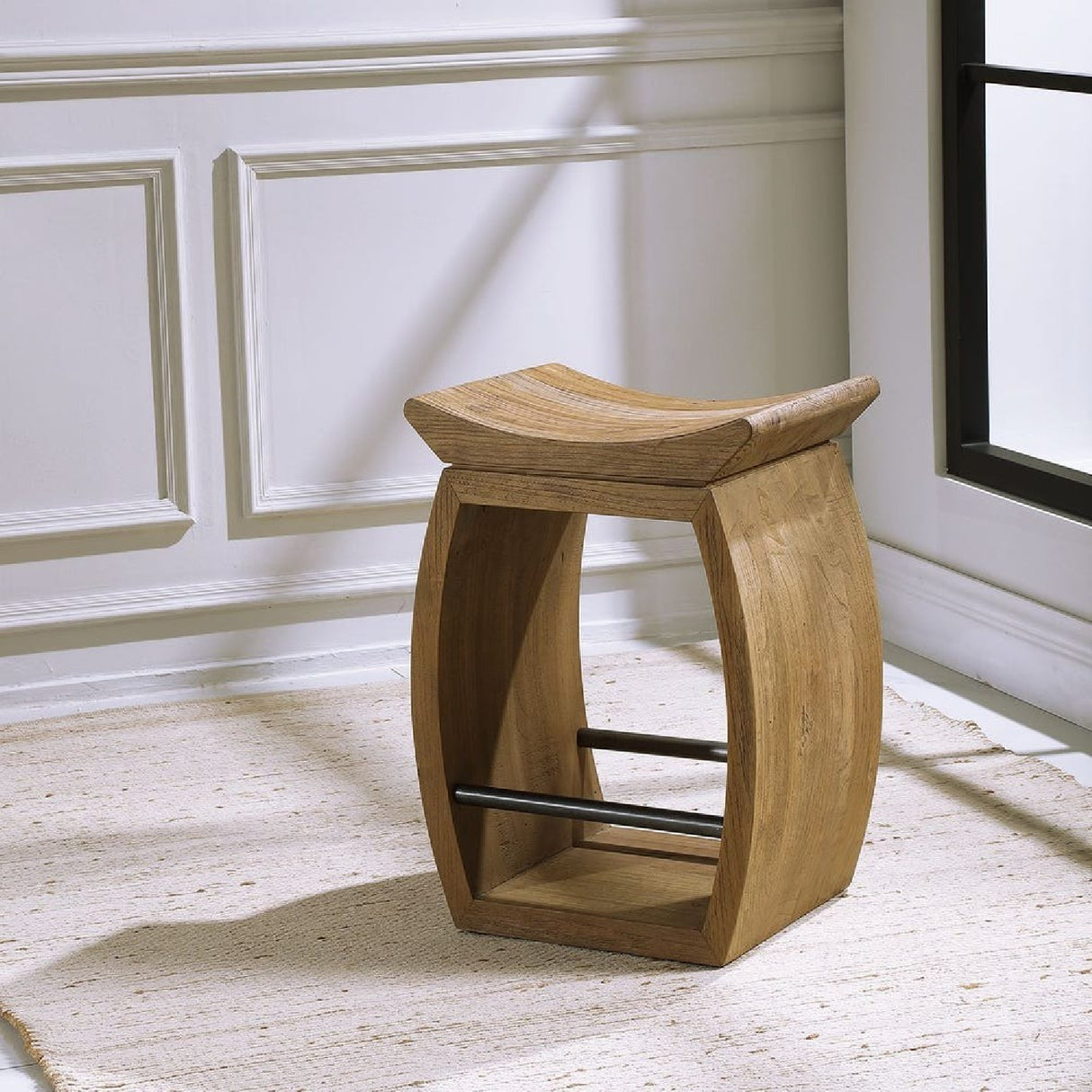 Modern European furniture - Elm Wood Counter Stool - www.oroa.com | Oroa.com