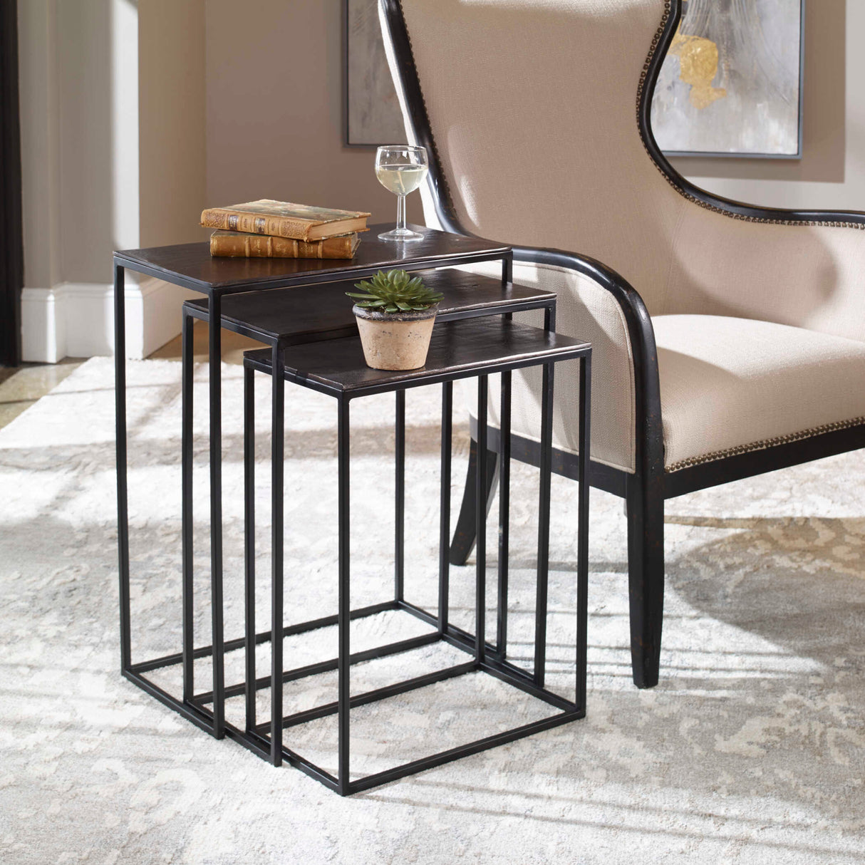 Cast Aluminum Nesting Tables (3) | Oroa.com