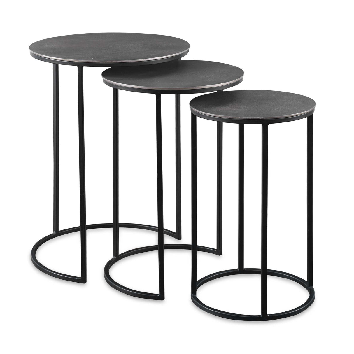 Cast Aluminum Round Nesting Tables (3) | Oroa.com