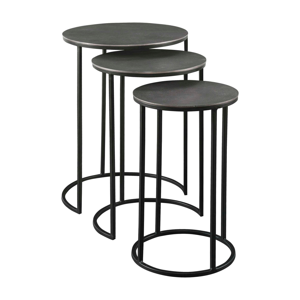 Cast Aluminum Round Nesting Tables (3) | Oroa.com