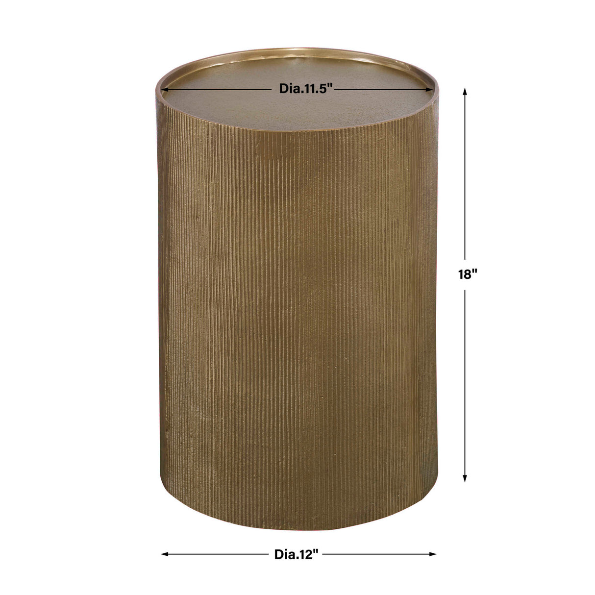 Reeded Gold Accent Table | Oroa.com