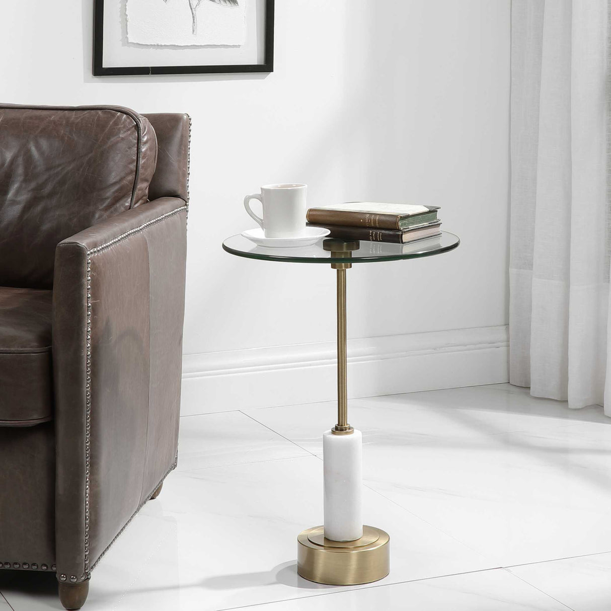 Round Glass Accent Table | Oroa.com