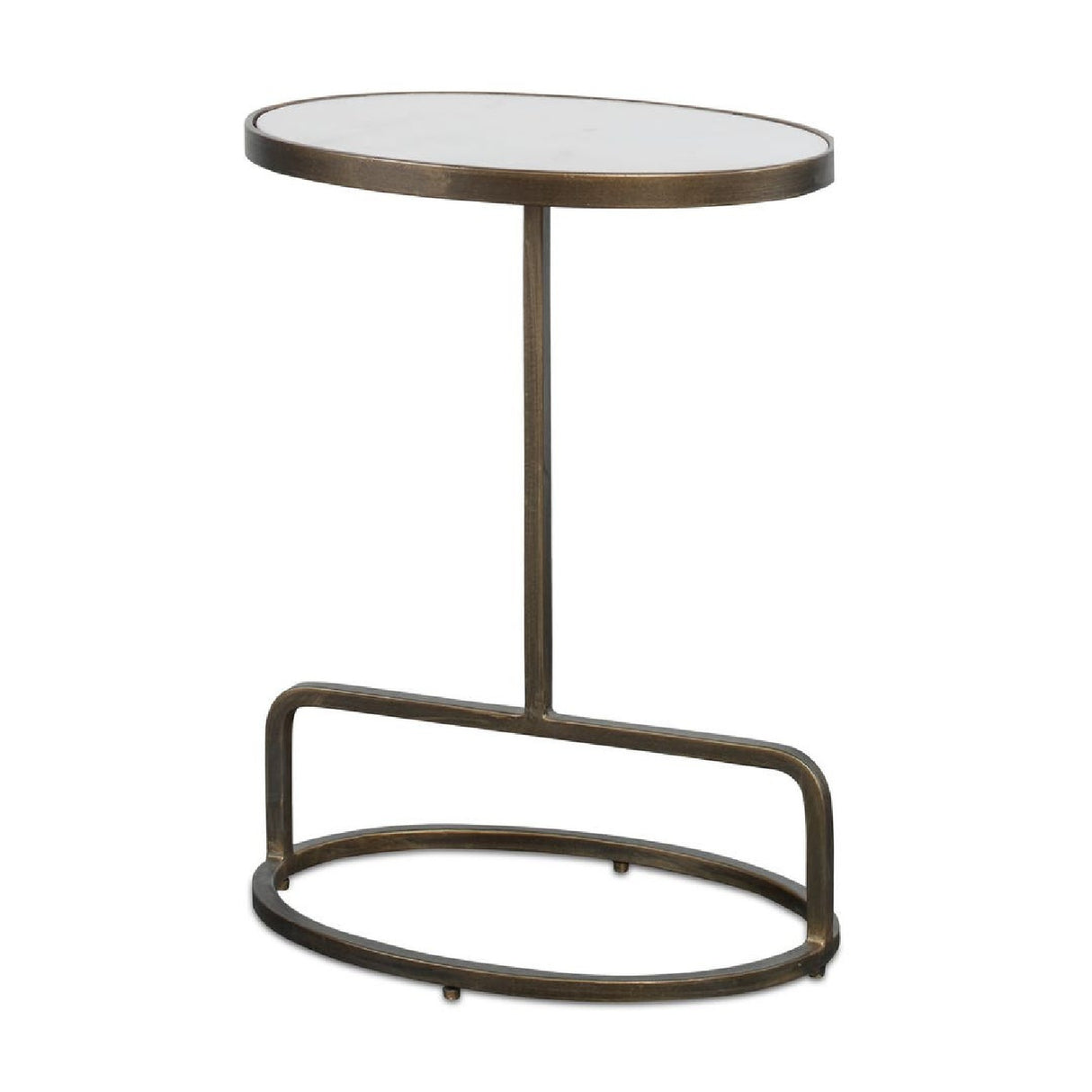 Iron Base Oval Accent Table | Oroa.com