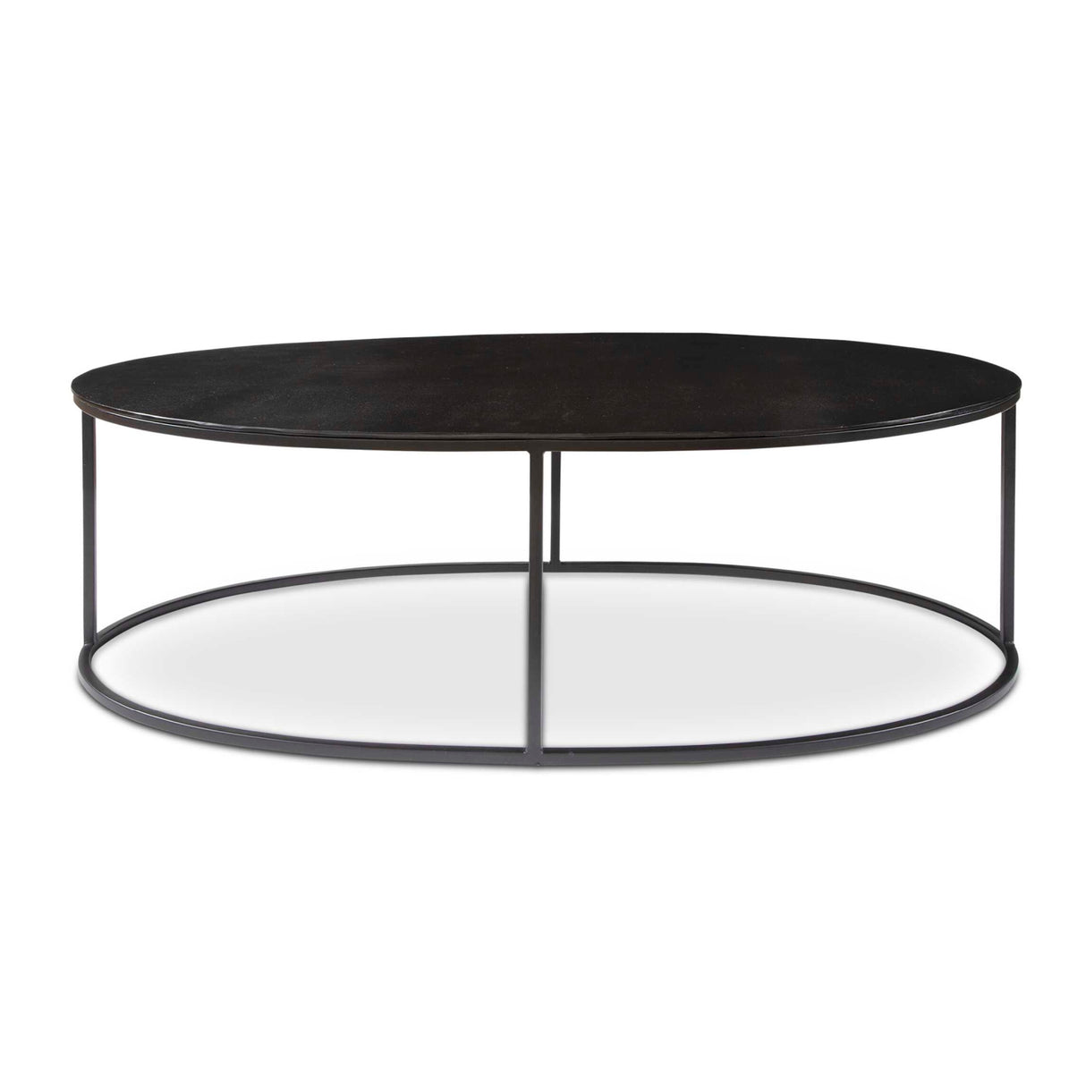 Black Aluminum Oval Coffee Table | Oroa.com