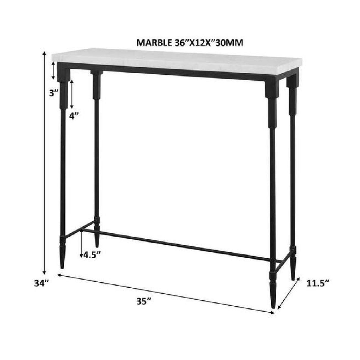 White Marble Console Table | Oroa.com