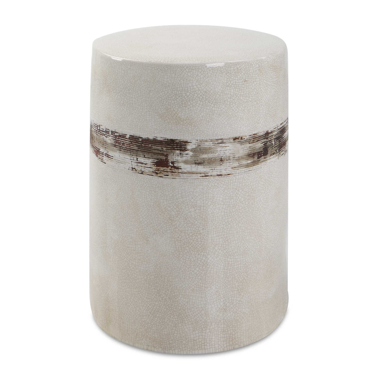 Modern European furniture - White Crackle Ceramic Garden Stool - www.oroa.com | Oroa.com