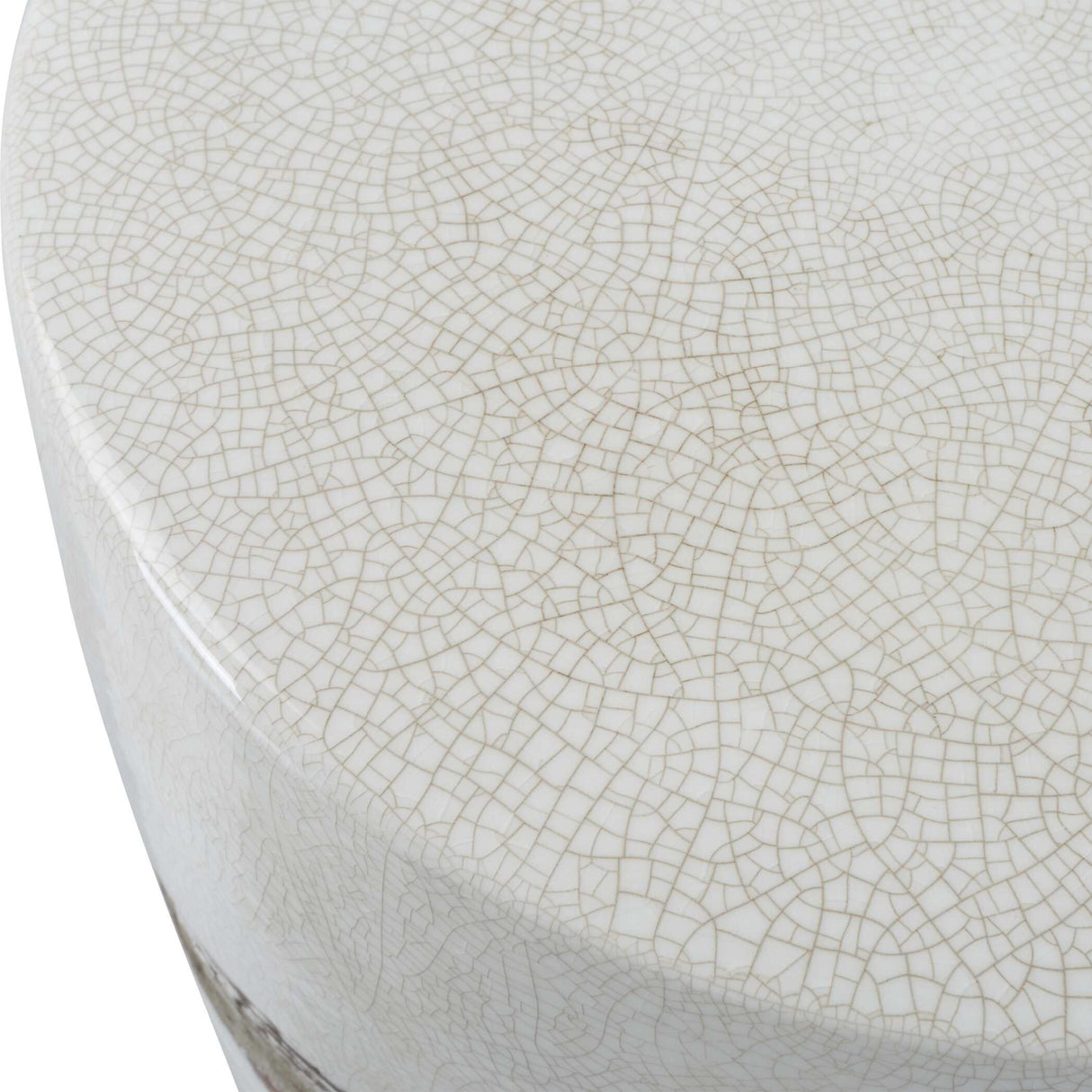 Modern European furniture - White Crackle Ceramic Garden Stool - www.oroa.com | Oroa.com