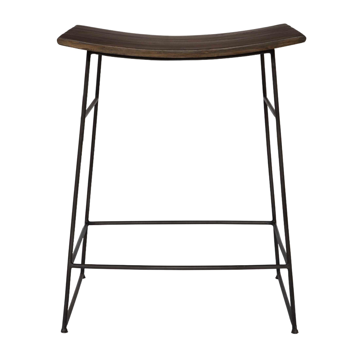 Modern European furniture - Solid Mango Scooped Counter Stool - www.oroa.com | Oroa.com