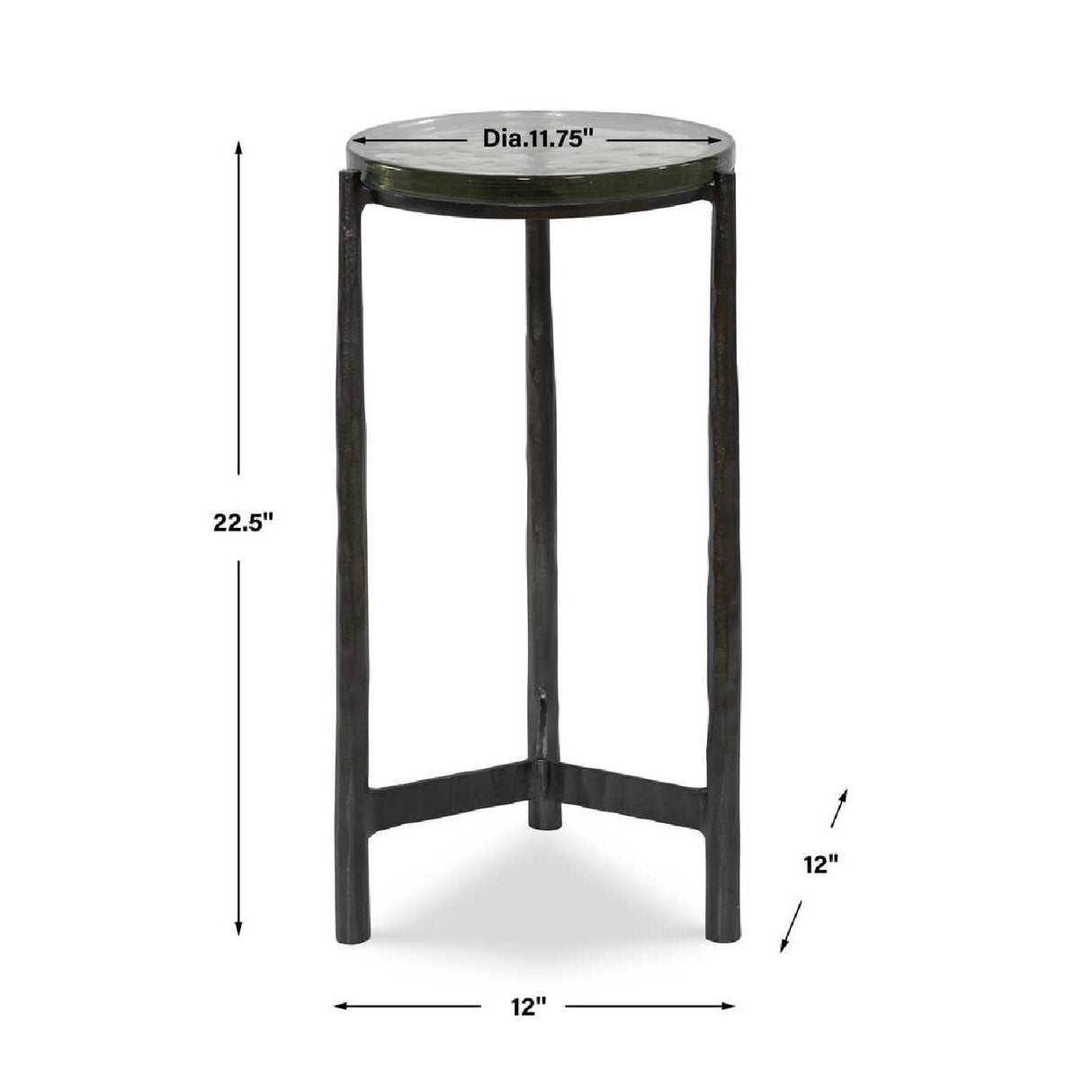 Round Glass Indoor/Outdoor Accent Table | Oroa.com