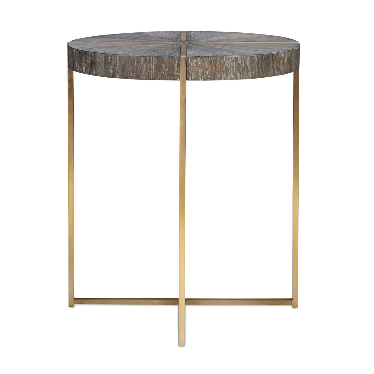 Round Acacia Veneer Accent Table | Oroa.com